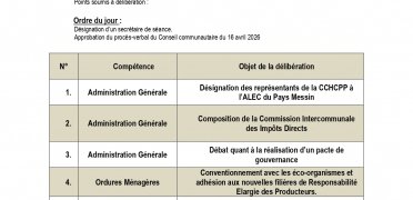 Conseil communautaire – 28 avril 2026