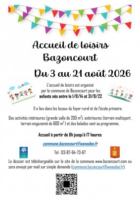 Accueil de loisirs de Bazoncourt – Été 2026