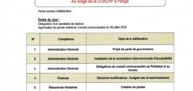 CONSEIL COMMUNAUTAIRE -  03 SEPTEMBRE 2026